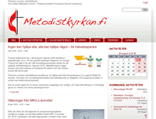 Tablet Screenshot of metodistkyrkan.fi